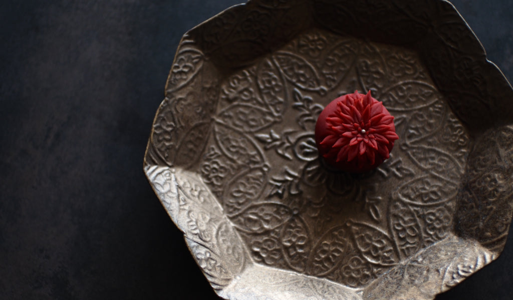 ブロンズ秞×和菓子コーディネート