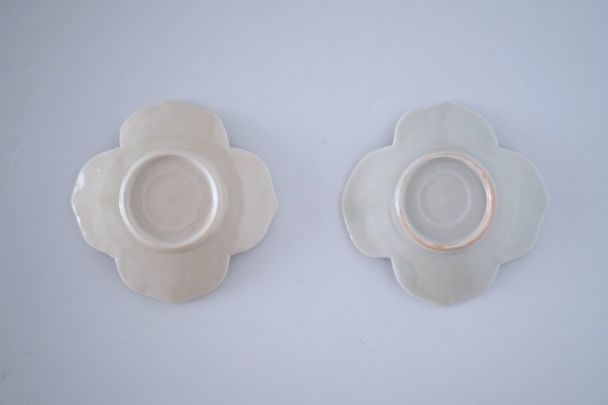 灰青釉紫陽花小皿