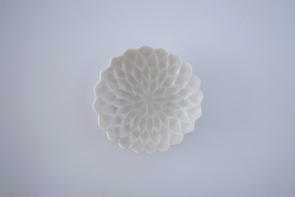 灰青釉ダリア小皿