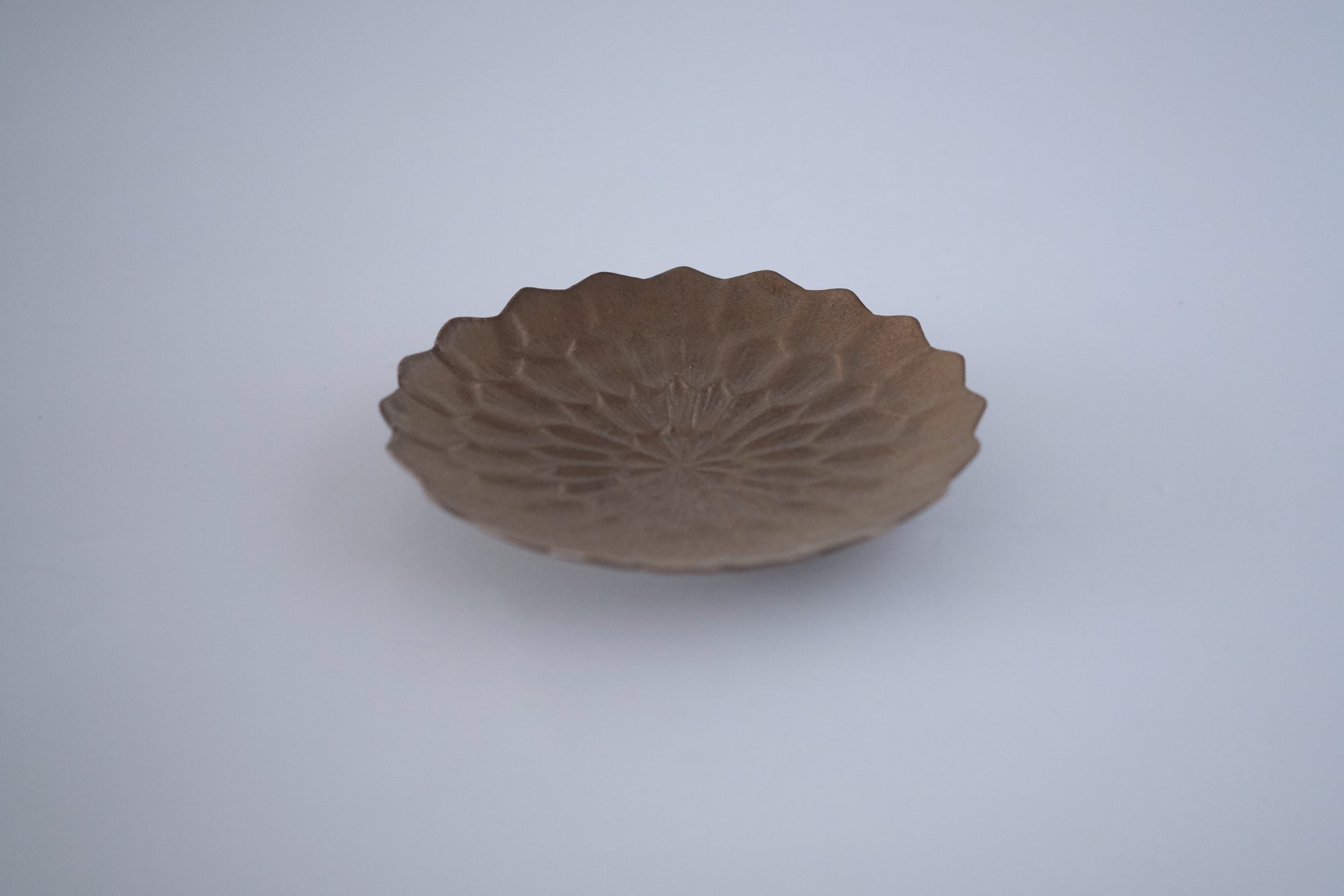 ブロンズ釉ダリア五寸皿