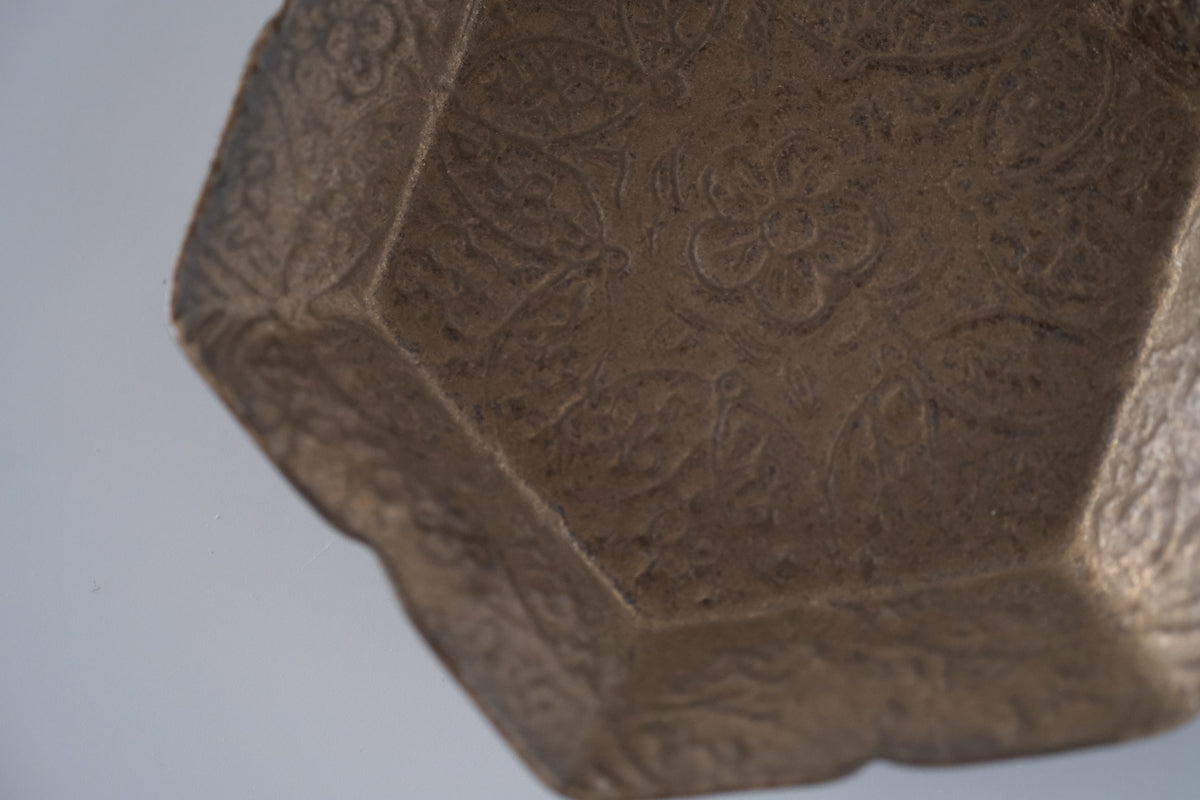 ブロンズ秞花七宝四寸皿