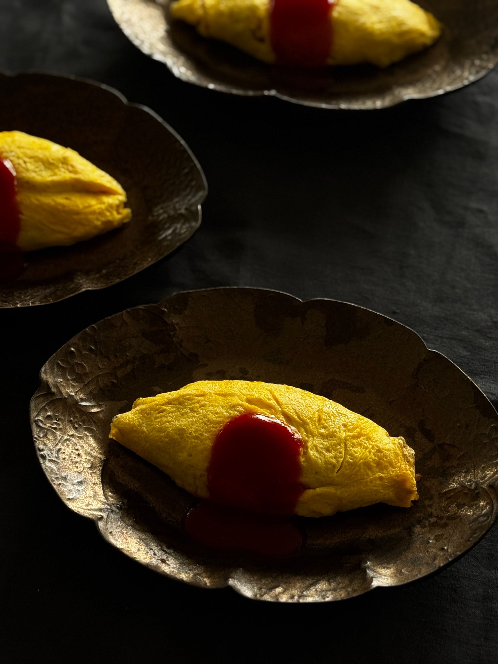 ブロンズ秞花七宝オーバル皿（L）