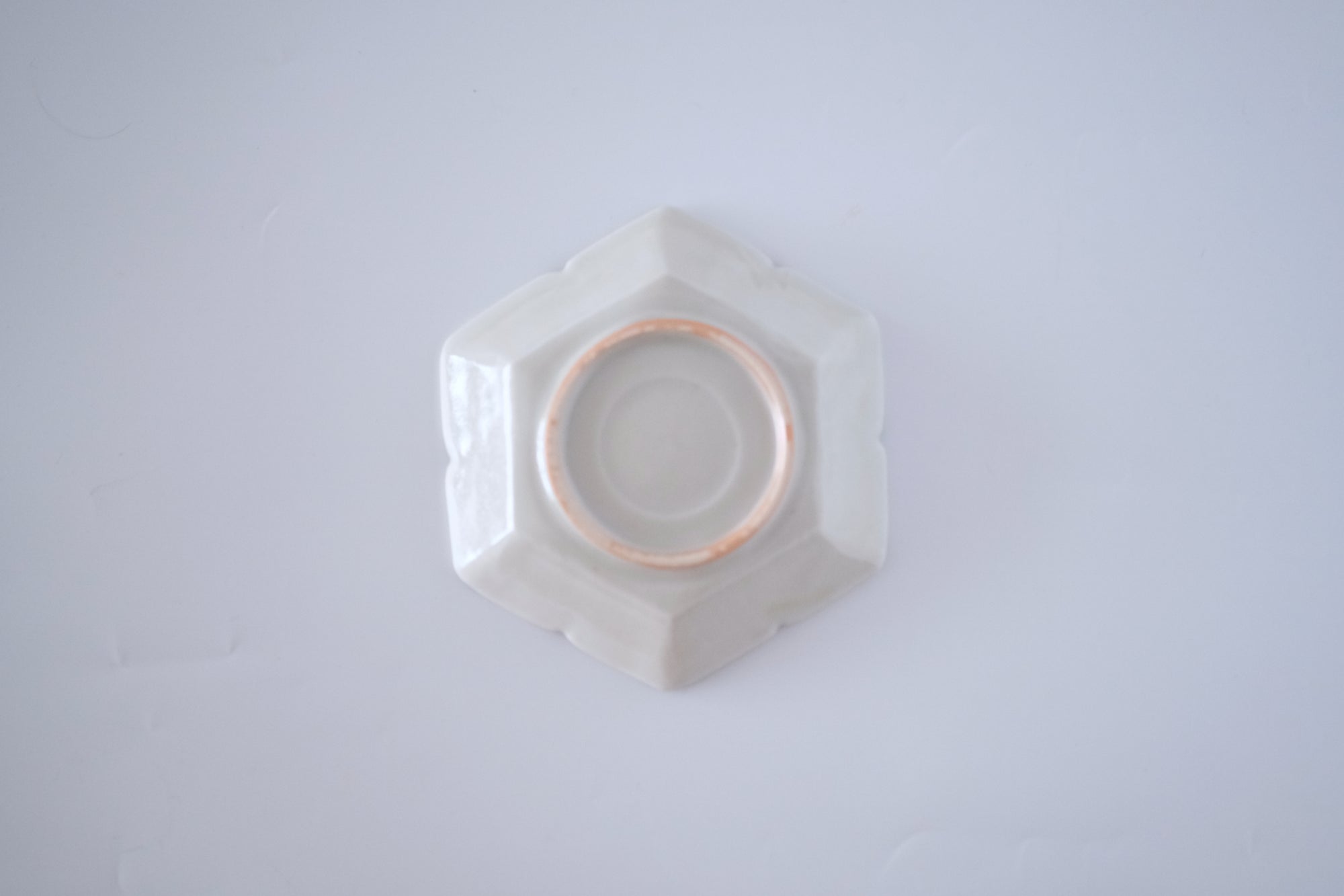 灰青秞花七宝四寸皿