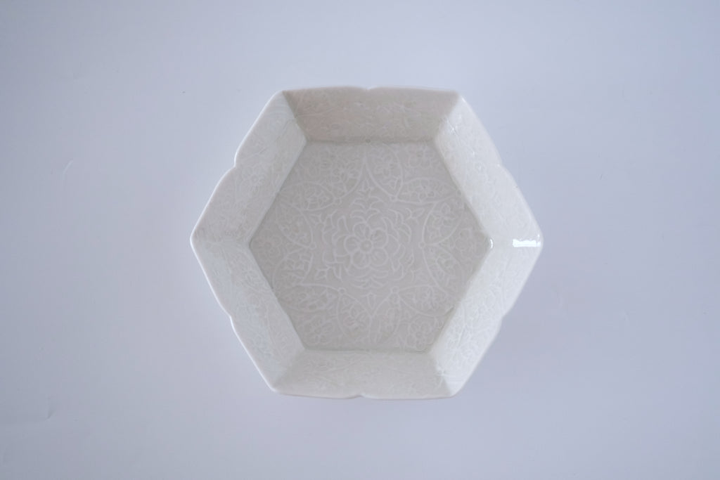 灰蓝色珐琅彩五英寸盘子