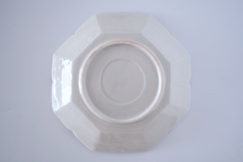 灰青秞花七宝七寸皿