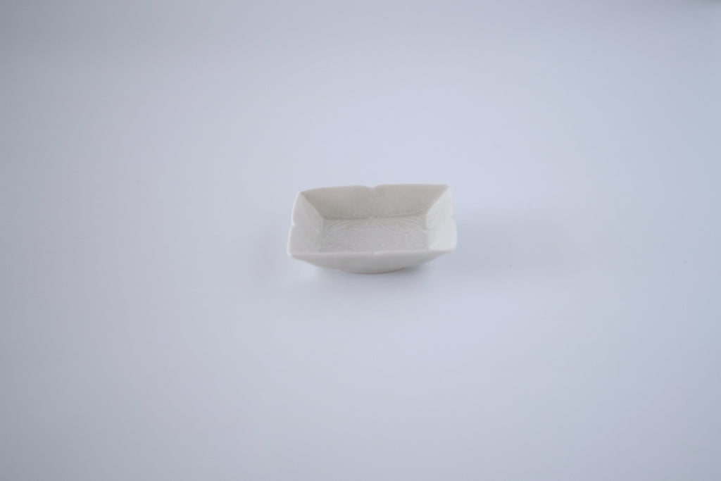 Ash-blue shippo square mini plate