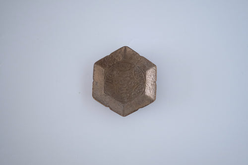 ブロンズ秞花七宝六角豆皿