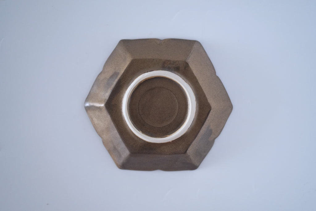 ブロンズ秞花七宝五寸皿