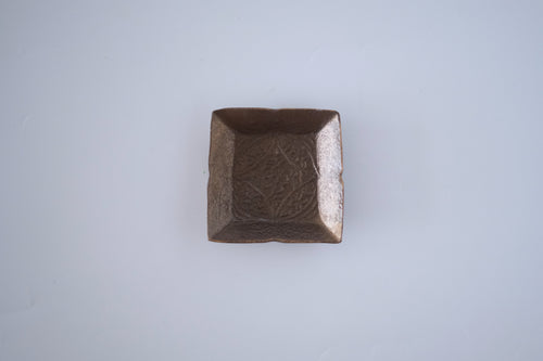 ブロンズ秞花七宝角豆皿