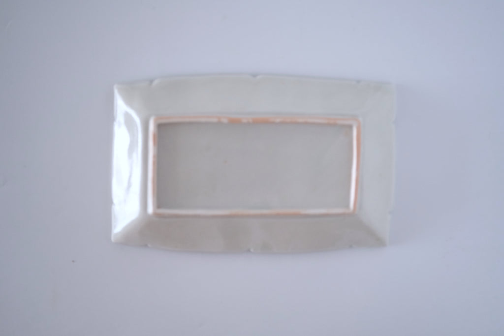 灰青秞花七宝角長皿