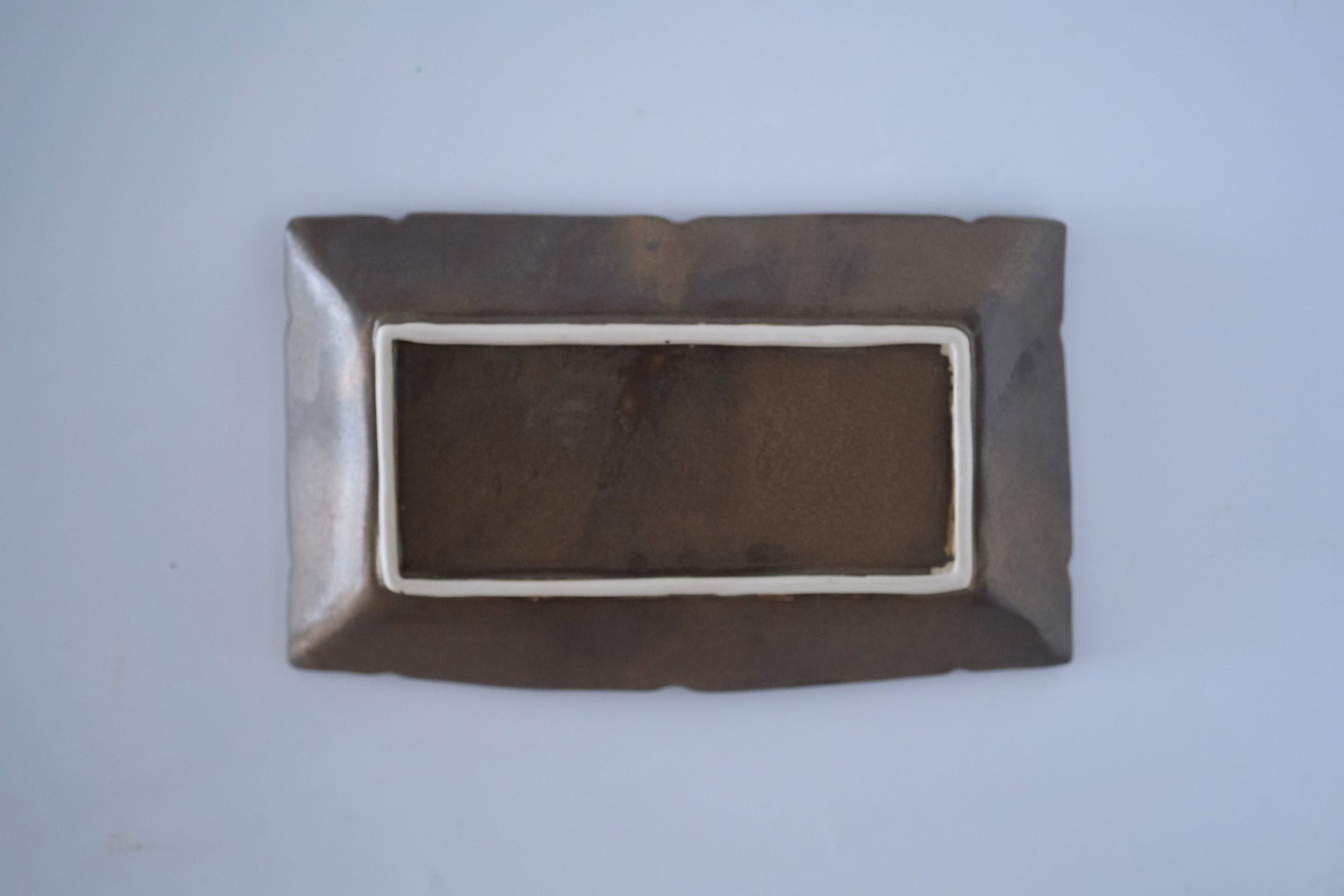 ブロンズ秞花七宝角長皿