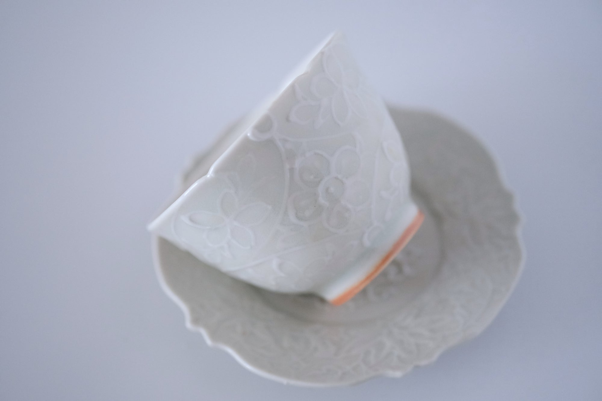 灰青秞花七宝杯