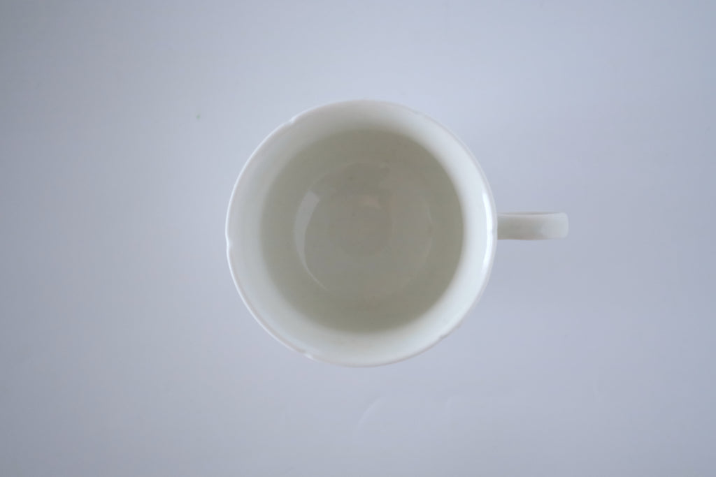 灰青秞花七宝コーヒーカップ