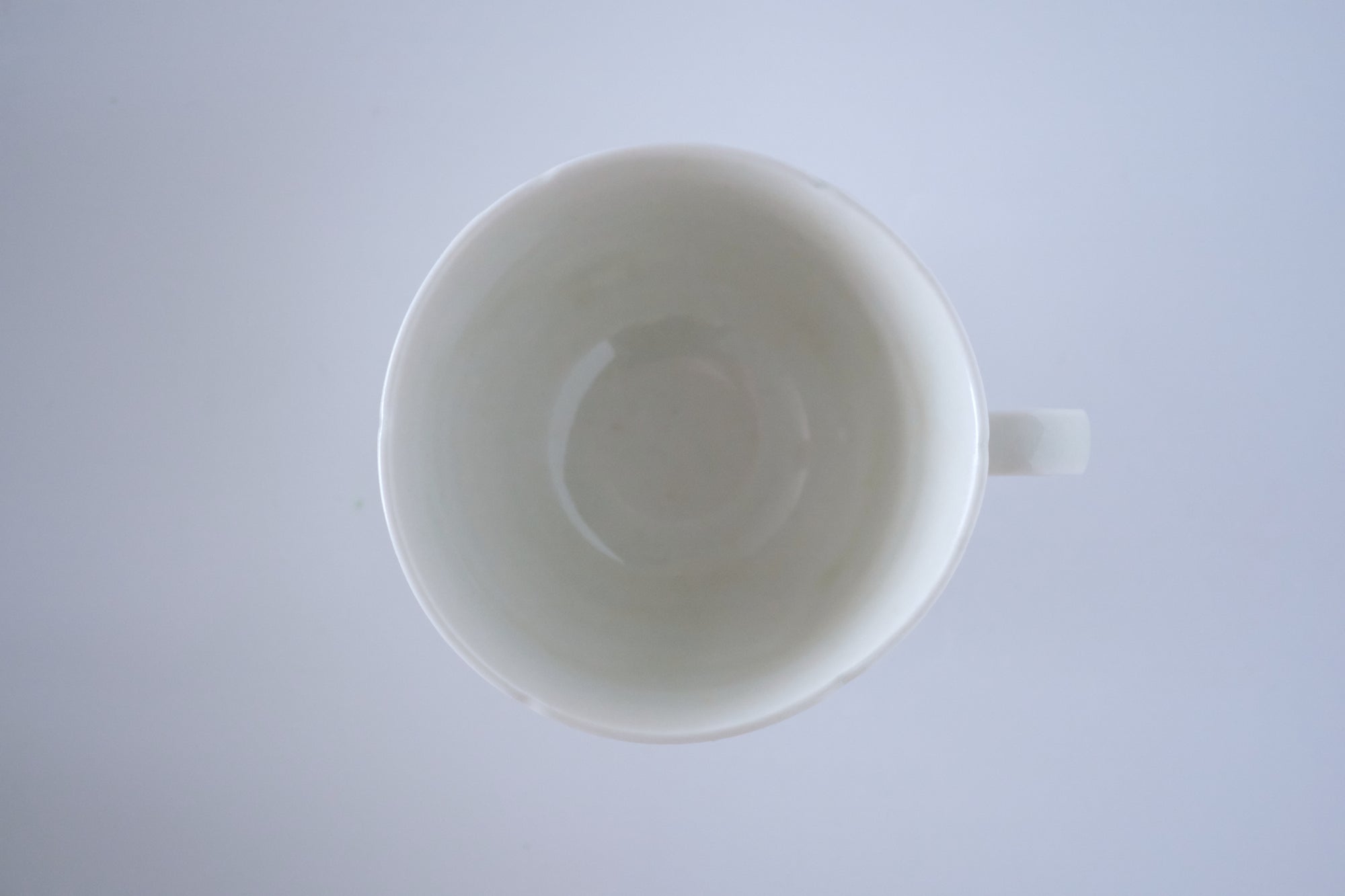 灰青秞花七宝スープカップ