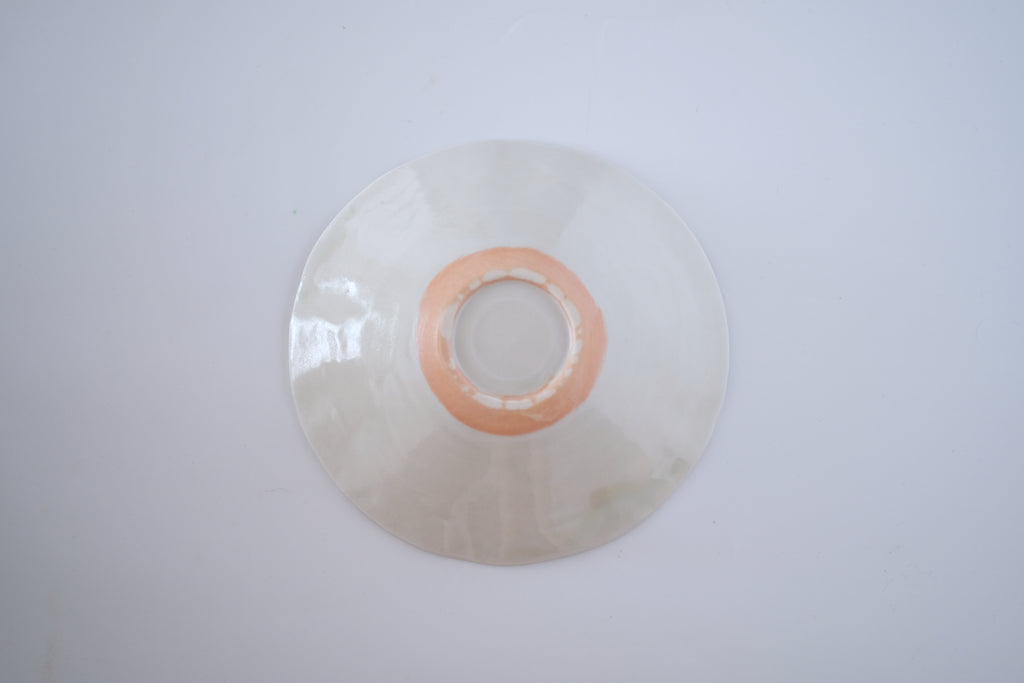 灰青釉蓮の葉五寸鉢