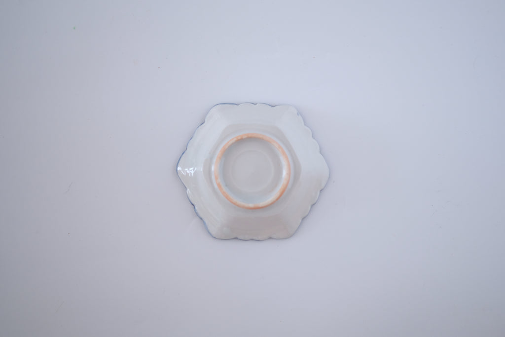 染付花唐草紋豆皿