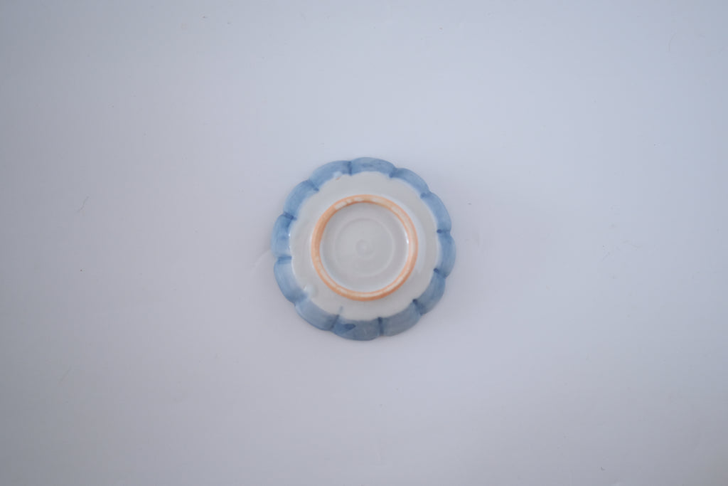 染付輪花豆豆皿