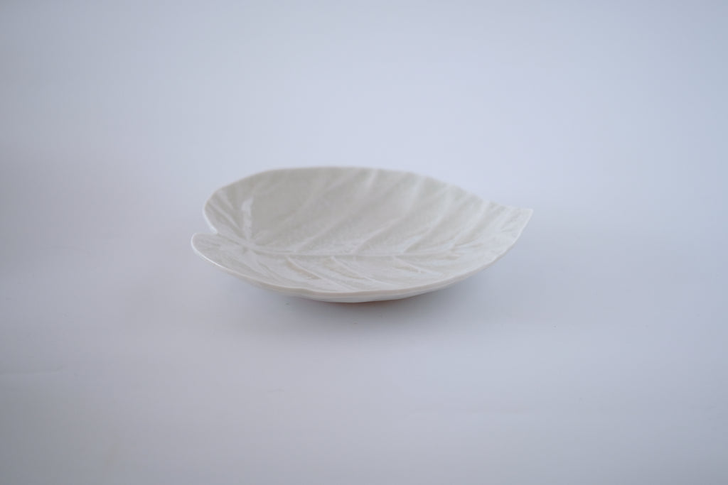 灰青釉ウンベラータ六寸皿